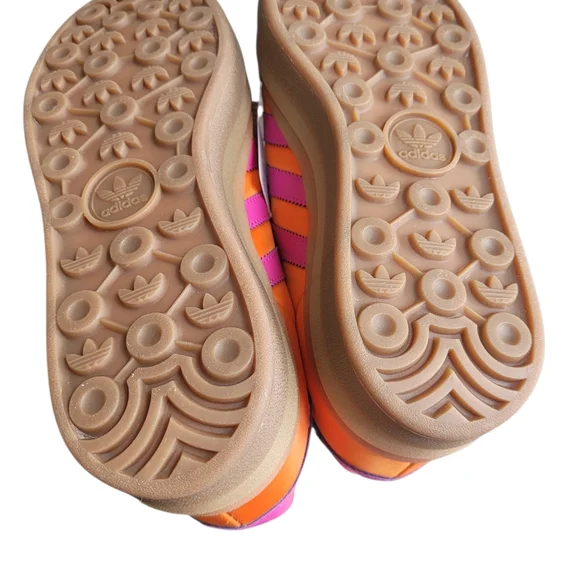 ADIDAS Orange Purple Gazelle Bold Lace Up Sneakers Size 9 - Picture 13 of 15